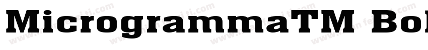 MicrogrammaTM Bold Extended字体转换